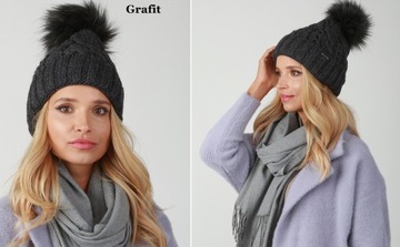 Зимняя теплая женская шляпа с полярным графитом P12