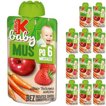 Kubuś Baby MUS яблоко-клубника-морковь 9x