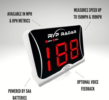 Radar prędkości piłki Speed Radar Rypstick, Driver, Iron