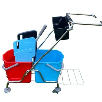 Чистящая тележка Ведра 2 x 25 литров CHROME Service