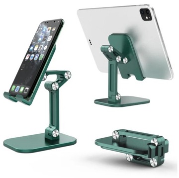 BIURKOWY UCHWYT SKŁADANY STOJAK NA TELEFON TABLET STABNILNY ZIELONY
