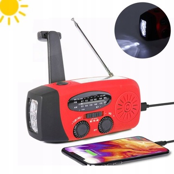 RADIO NA DYNAMO SOLAR KORBA POWERBANK LATARKA