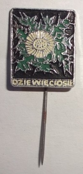 ZNACZEK PRZYPINKA ROŚLINY KWIATY DZIEWIĘCIOSIŁ