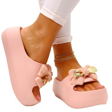 ТАПОЧКИ ЖЕНСКИЕ БЕЖЕВЫЕ ТАПОЧКИ УДОБНЫЕ НА ПЛАТФОРМЕ СВЕТЛОЕ ОТДЕЛЕНИЕ