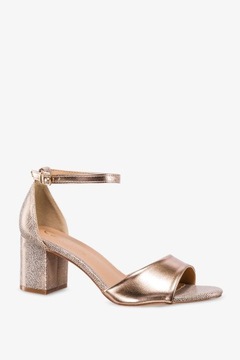 БОСОНОЖКИ ЖЕНСКИЕ НА ШИРОКОМ КАБЛУКЕ С ЗАКРЫТЫМ КАБЛУКОМ, КОЖАНОЙ СТЕКЛЕТКОЙ, размер 39