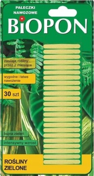 Biopon pałeczki nawozowe rośliny zielone 30 szt.
