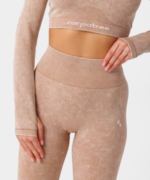 БЕЖЕВЫЕ СПОРТИВНЫЕ ЛЕГИНСЫ ДЛЯ БЕГОВЕЛОСИПЕДОВ - S