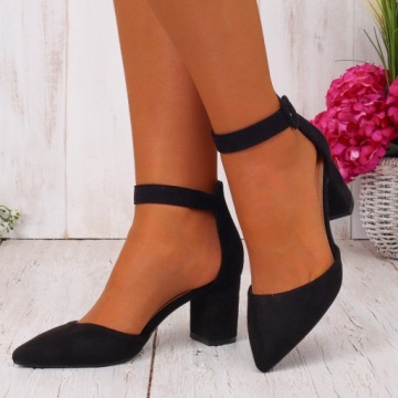 ЧЕРНЫЕ ЭЛЕГАНТНЫЕ МОДНЫЕ УДОБНЫЕ ЖЕНСКИЕ НАСОСЫ НА ШПИЛЬКЕ