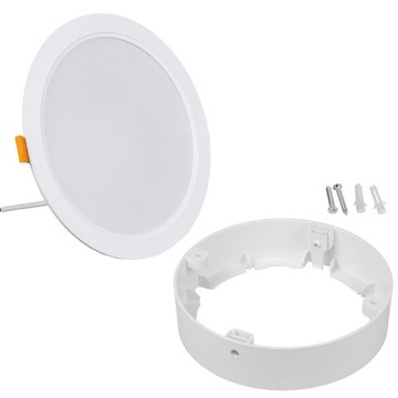 Panel LED sufitowy plafon 18W Maclean MCE372 R z ramką natynkową MCE377 R