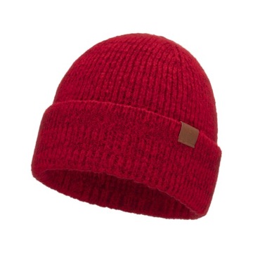 Zestaw prezentowy czapka zimowa z wełną merino Czerwona