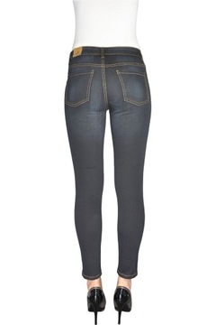 Mango Damskie Grafitowe Spodnie Jeansy Rurki Jeans Super Skinny XS 34