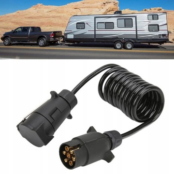 Удлинительный кабель с вилкой для прицепа, 2 метра, 7-контактный