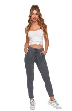 SPODNIE DRESOWE DAMSKIE SPORTOWE Z KIESZENIAMI KLASYCZNE DRESY MORAJ XXL