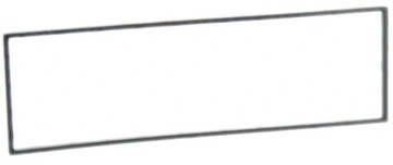 RAMKA RADIOWA ISO 4MM KOLOR CZARNY - WYMIARY WEWNĘTRZNE 182x53mm