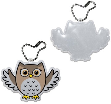 Отражающая подвесная ключ -кольцо отражающая сова