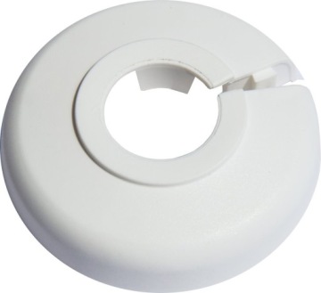 ROZETA POJEDYNCZA OSŁONKA ELASTYCZNA MASKOWNICA DO RUR FI18 BIAŁA