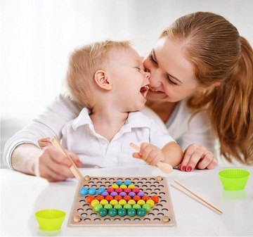 Деревянный пазл Мозаика Бусины Шарики Пазл