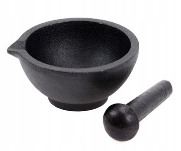 КУХОННАЯ СТУПКА С ПЕСТИКОМ ЧУГУННЫЙ ПЕСТИК ДЛЯ ИЗМЕЛЬЧЕНИЯ СПЕЦИЙ И ТРАВ