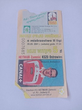 HETMAN ZAMOŚĆ - KSZO OSTROWIEC ŚW. 05-05-2001