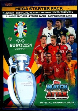 UEFA EURO 2024 MATCH ATTAX - MEGA ZESTAW STARTOWY, ALBUM, KARTY LIMITOWANE