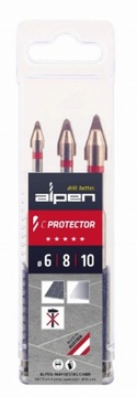 Wiertłą C Protector 6 8 10 płytki gres szkło Alpen