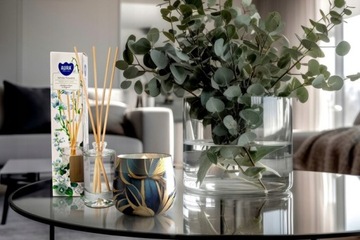 Ароматическая свеча SPA GARDEN в стакане, трехцветная