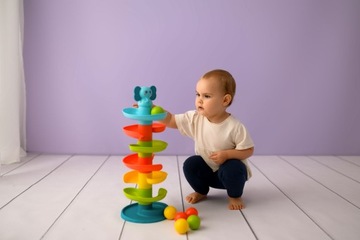 Дорожка для шариков, горка, детская башня из мячей, разноцветная