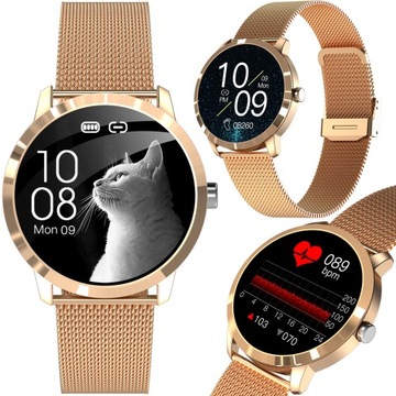 ZEGAREK DAMSKI SMARTWATCH WODOODPORNY MENU PL