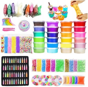 SLIME WIELKI ZESTAW DO ROBIENIA GLUTÓW XXL - 140w1 GOTOWE GLUTY