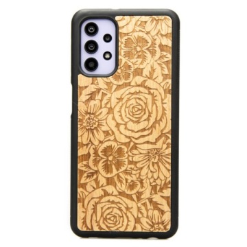 Dřevěné Pouzdro na Samsung Galaxy A32 5G Růže Aniegre