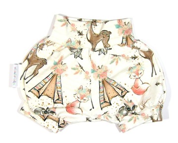 KRÓTKIE SPODENKI NA LATO BLOMERSY onesize S 68, 74, 80, 86 92 boho
