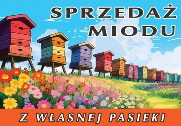 Tablica reklamowa SPRZEDAŻ MIODU - F265