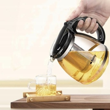 Кувшин с заварочным устройством, 2 литра, для заваривания травяного чая, термостойкий.