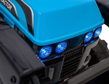 Traktor Spychacz G320 dla najmłodszych dzieci Niebieski + Ruchoma łyżka + M