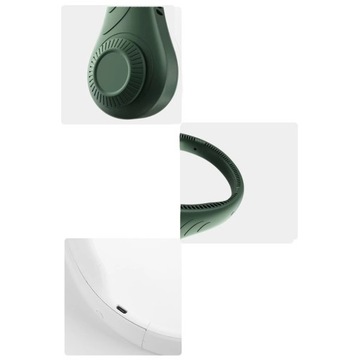 ПОРТАТИВНЫЙ НАШЕЙНЫЙ ВЕНТИЛЯТОР, РЕГУЛИРУЕМЫЙ USB, 1200 МАЧ, ЗЕЛЕНЫЙ