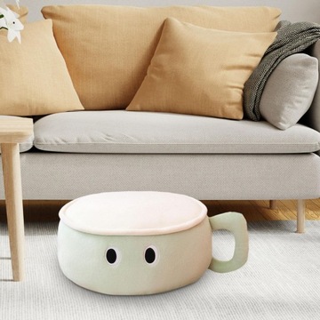 Подушка в форме чашки. Северная плюшевая подушка. Декоративная подушка с узлом, синяя.