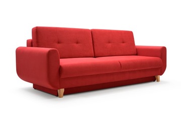 Sofa z funkcją spania modny kolor czerwona ALA NEW