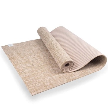 Mata do jogi myga - Jute 5mm - biały