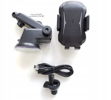 АВТОМОБИЛЬНЫЙ ДЕРЖАТЕЛЬ С ЗАРЯДКОЙ Qi 15 Вт Лобовое стекло + зажим