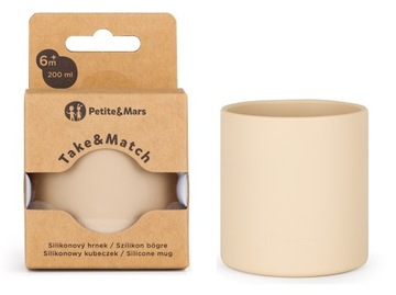 Petite&Mars Silikonowy Kubeczek KUBEK BEZ BPA 200ml 6m+