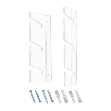 Stojak wystawowy do montażu na ścianie na deskorolkę 13x5x1,2 cala, akryl, przezroczysty
