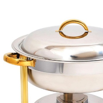 Набор подогревателей для шведского стола Chafing Dish 4,5 л, сервировочный стол и серебро-золото