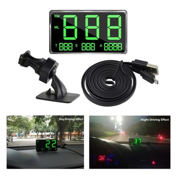 Цифровой автомобильный GPS-спидометр с дисплеем на лобовом стекле HUD подходит всем