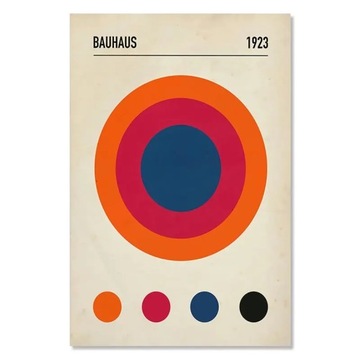 Plakat na płótnie Abstrakcyjna wystawa Bauhaus geo