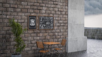 Доска водостойкая 120x90 см + меловая доска