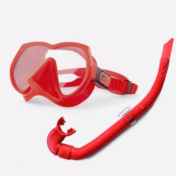 Maska nurkowa frameless POSEIDON Red LINE + FAJKA za darmo PROMOCJA