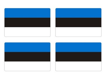 Naklejki Flaga Estonia na auto moto rower 4szt