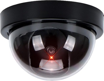 ATRAPA KAMERY DO MONITORINGU CCTV KOPUŁKA OBROTOWA DIODA LED ZASILANIE 2xAA