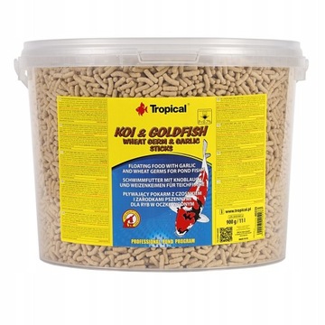 TROPICAL WHEAT GERM & GARLIC STICKS 5L POND