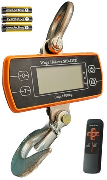 SIDEON Крановые весы Крановые весы 1,5 т 1500 кг Батарейки для дистанционного управления BigBag